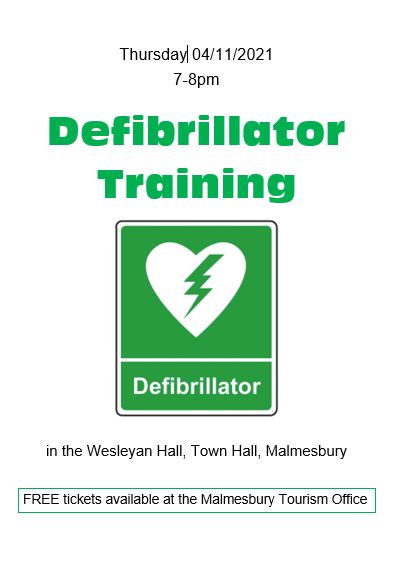 Free Event - Defibrillator Training - Thursday 4th November 2021