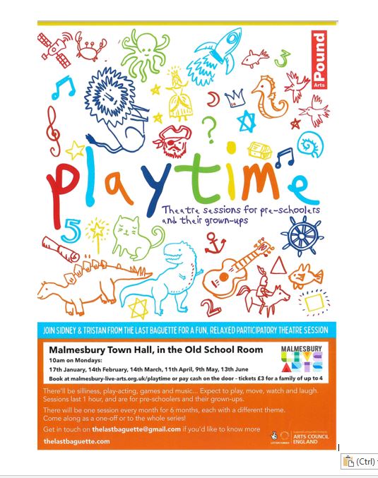 Playtime Theatre Sessions for pre-schoolers and their grown-ups