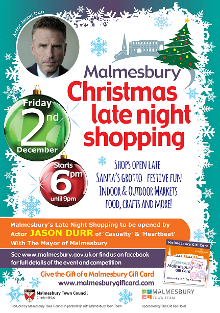 Malmesbury Christmas Late Night Shopping and Best Dressed Window Competition!