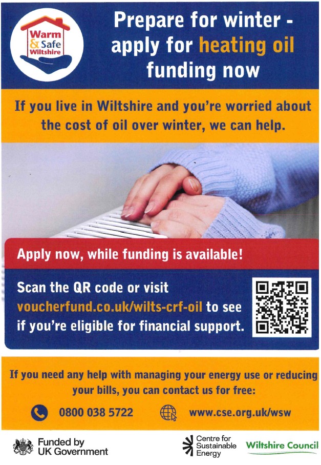 Warm &amp; Safe Wiltshire - Apply for heating oil funding now