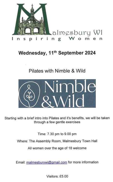 Malmesbury Womens Institute - Nimble and Wild - Pilates Intro