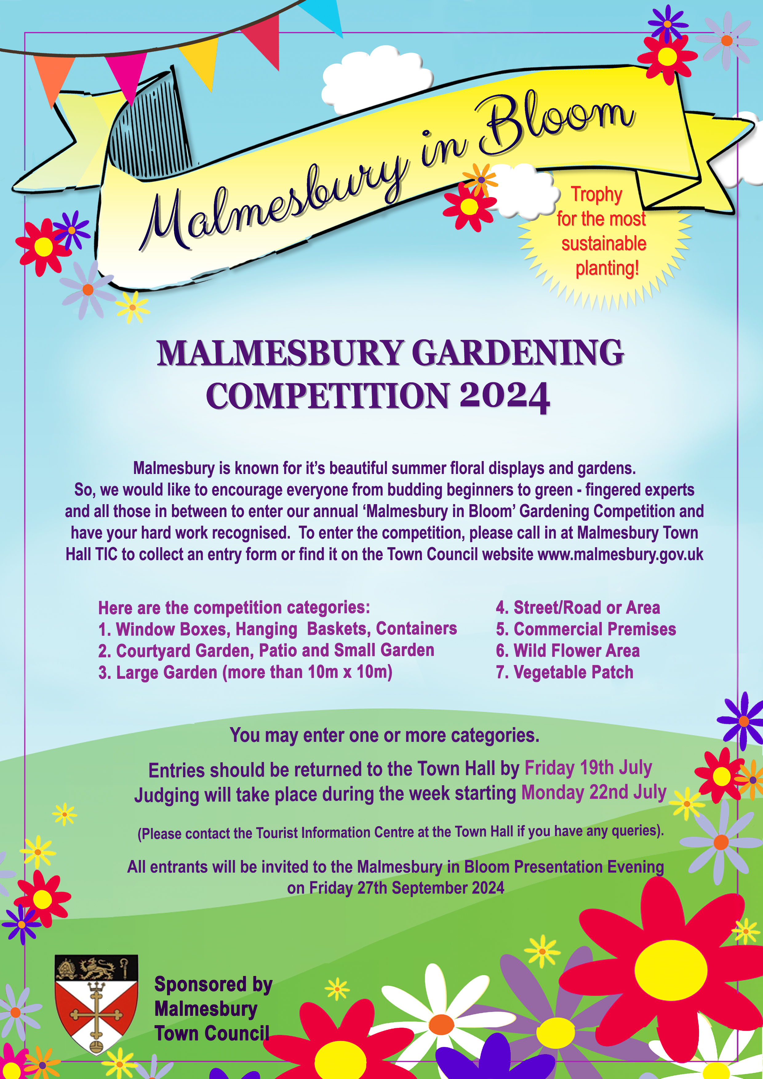 Malmesbury in Bloom Gardening Competition 2024